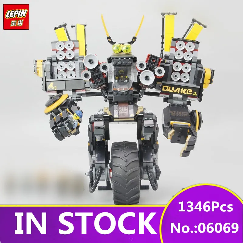 

IN STOCK NEW LEPIN 06069 1346 Pcs Cole's Quake Mech Ninjago Series Jay Kai A Gang's Unicycle Building Blocks Toys Gifts 70632