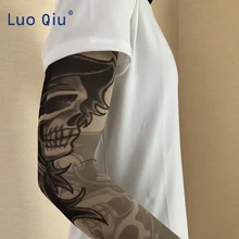 6 шт Временные татуировки Череп шаблон татуировки Поддельные рукава руки и комплект наручников для женщин и мужчин мода шесть инструмент стилиста