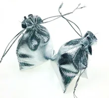 20 unids 13*18 cm bolso de lazo bolsas de mujer de la vendimia de Plata para La Boda/Fiesta/de La Joyería/de la Navidad/bolsa de Envasado Bolsa de regalo hecho a mano diy