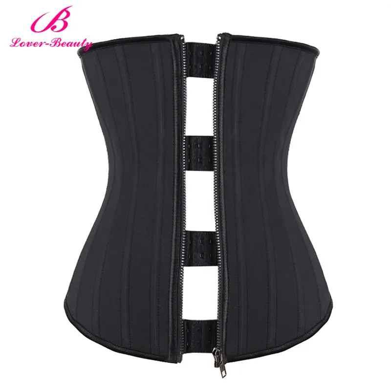 Lover Beauty 25 Steel Boned Clip and Zip Waist Cincher Latex Waist