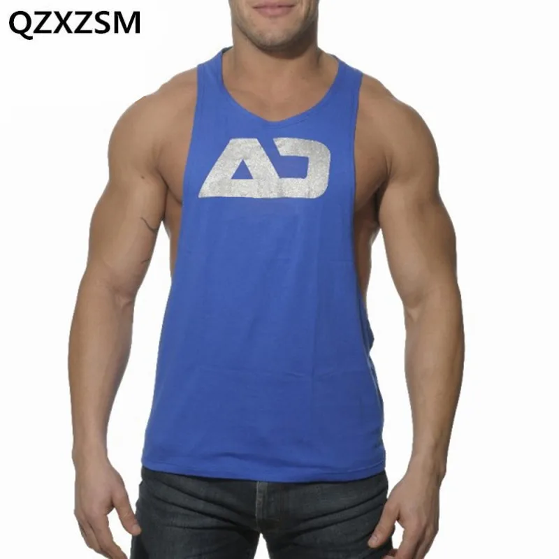 QZXZSM 2017 New Men's Tank Tops Low Cut Armholes Vest Men's Sexy Tank