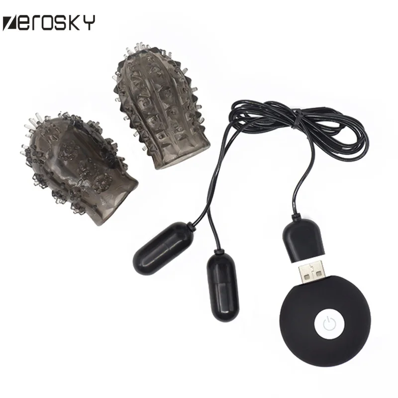 Zerosky USB зарядка Вибраторы для стимуляции головки члена Мужской мастурбатор