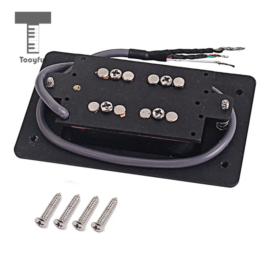 Tooyful Iron Alnico 5 Humbucker Pickup Set for 4 String Cigar Box Guitar Replacement Parts