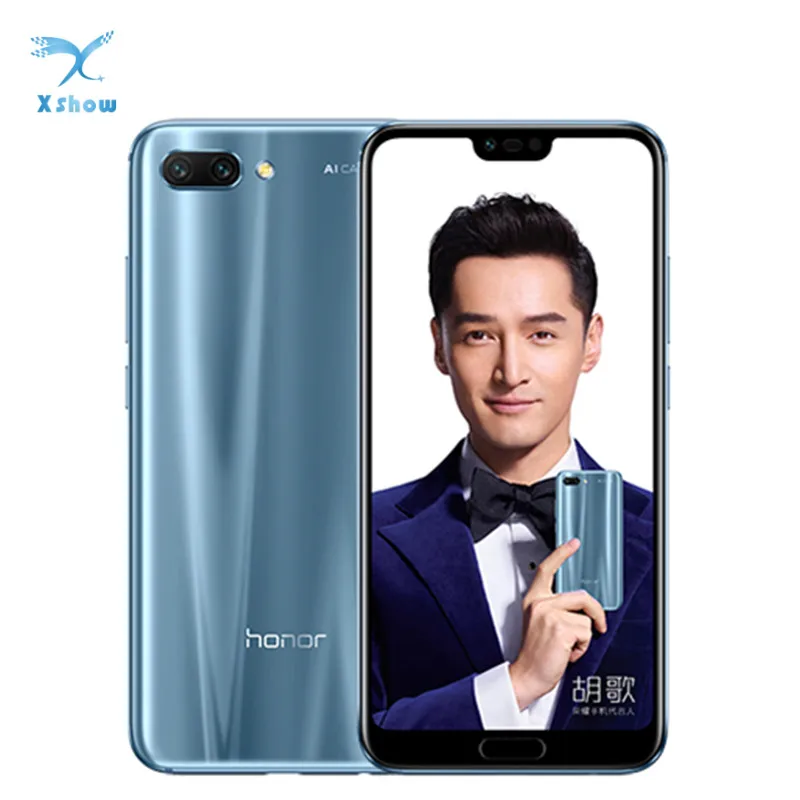Мобильный телефон Honor 10 экран 5 84 дюйма NFC Kirin 970 Android 8 1 16 Мп + 24 МП 3400 мАч быстрая