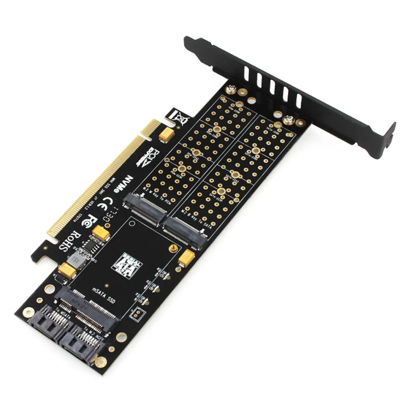 JEYI KNIGHT PCIE3.0 NVME адаптер x16 PCI-E полная скорость M.2 2280 алюминиевый лист теплопроводность силиконовая пластина-вентилятор охлаждения SSD