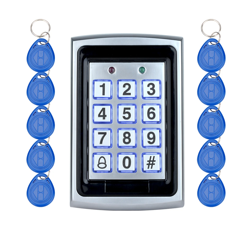 

Metal RIFD out door keyboard access control Keypad rfid card reader for security system