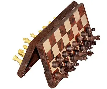 

Portable Folding magnetic Checkers & Chess Chess Game Traditional Chessmen