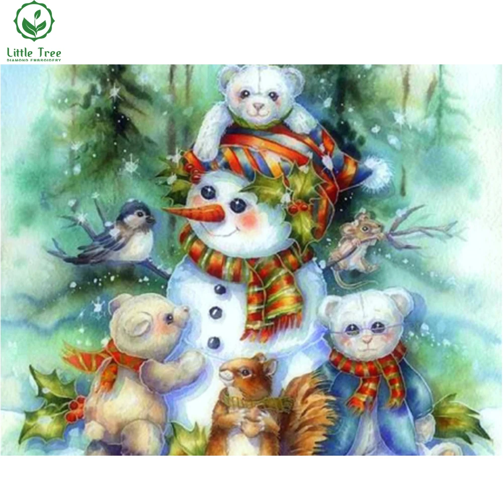 

Christmas fun full mosaic diamond painting animals Christmas tree 5d beaded embroidery crystals handmade crafts home decoration