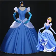 Золушка Принцесса голубой костюм для косплея Золушка девушка свадебное платье Взрослые на заказ вечерние Хэллоуин ролевые игры карнавал