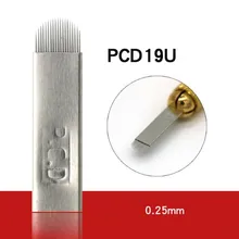 Жесткая Pcd U 19 Перманентный макияж бровей игла для нанесения татуировки микроблейдинг иглы для 3D вышивка ручная Татуировка ручка