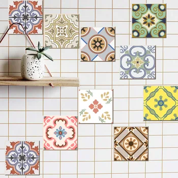 

Modern Arab Style Tiles PVC Waterproof Self adhesive Wallpaper Furniture Kitchen Bathroom DIY Tile Wall Originality Sticker