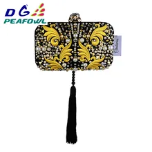 Upscale Chinese Style Evening Clutch Bag Women Clutch Bag Ladies Tassel Evening Clutches Purses High Quality Clutches Handbag natassie 2018 new arrival women clutch bag top quality suede clutches purses ladies fashion tassel evening bags