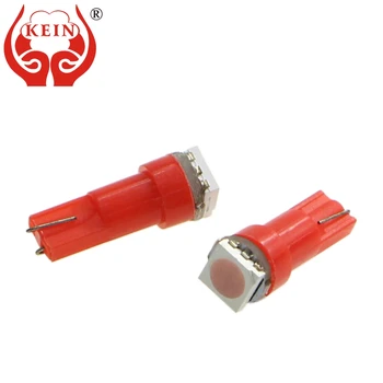 

KEIN 100PCS w3w T5 led 5050 1SMD LED car Auto wedge Lights Dashboard Warming Indicator Instrument Vehicle signal Bulb Lamp 18 37