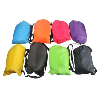 

Factory price 10pcs/lot 8 colors Beach Sofa Sleeping Lazy Chair Bag with pocket Air Sleep Bed Saco de dormir