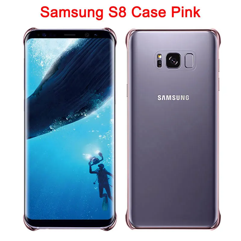 S8 Case pink Для samsung S8 s8plus, задняя крышка, прозрачный чехол, противоударный, 360, милый, для оригинала s8 s8+, для телефона, прозрачный, роскошный, жесткий, аксессуары для ПК - Цвет: S8 Case pink