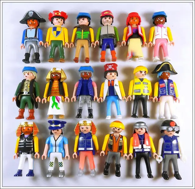 5pcs playmobil figures knights people horses native american random