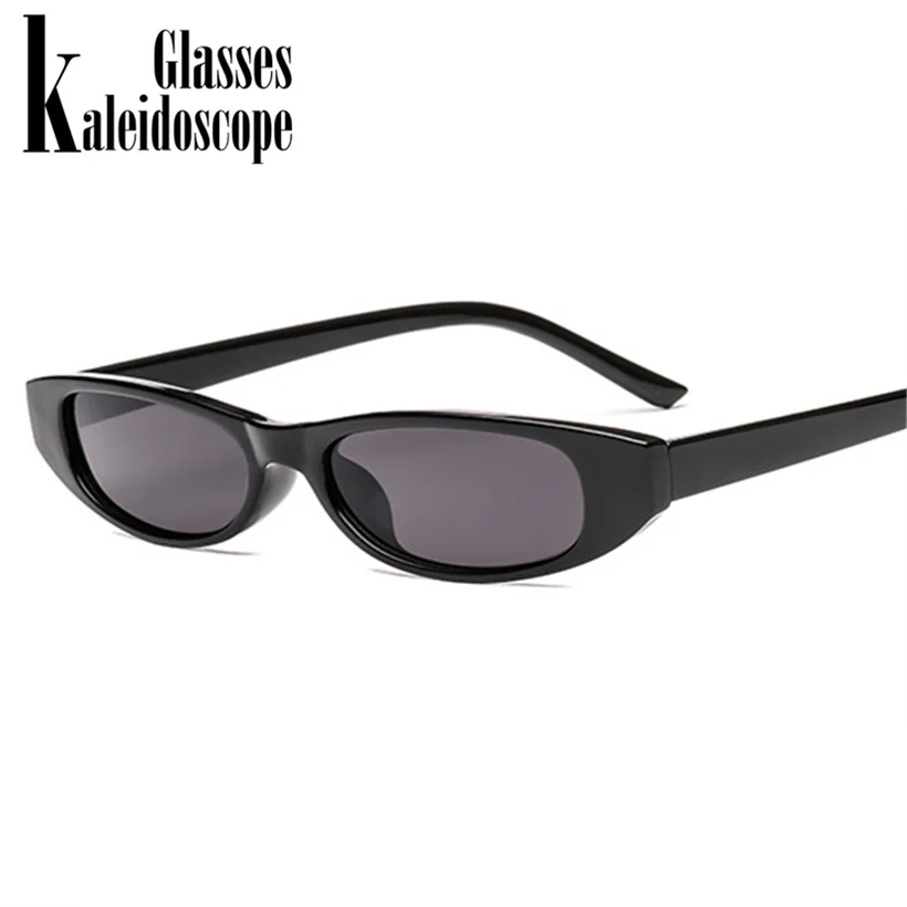 Калейдоскоп очки Винтаж прямоугольник кошачий глаз солнцезащитные очки Для женщин Брендовая Дизайнерская дамы небольшой рамка черный ретро солнцезащитные очки UV400