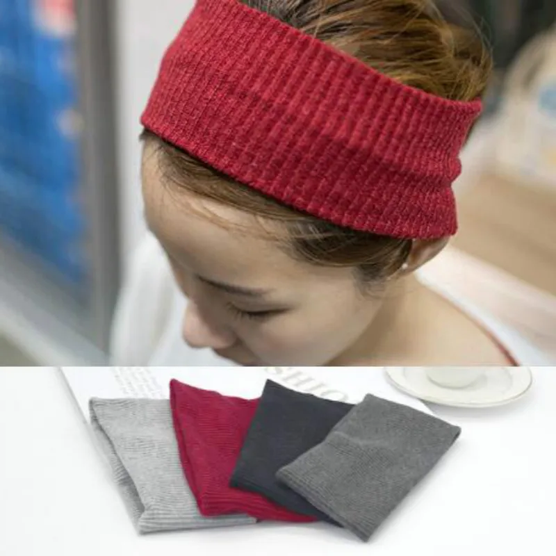 

2019 Wide Headband Winter Knit Headband Stretch Headband Striped Headband Women's Head Wrap Ear Warmer Girls Hair Accessories