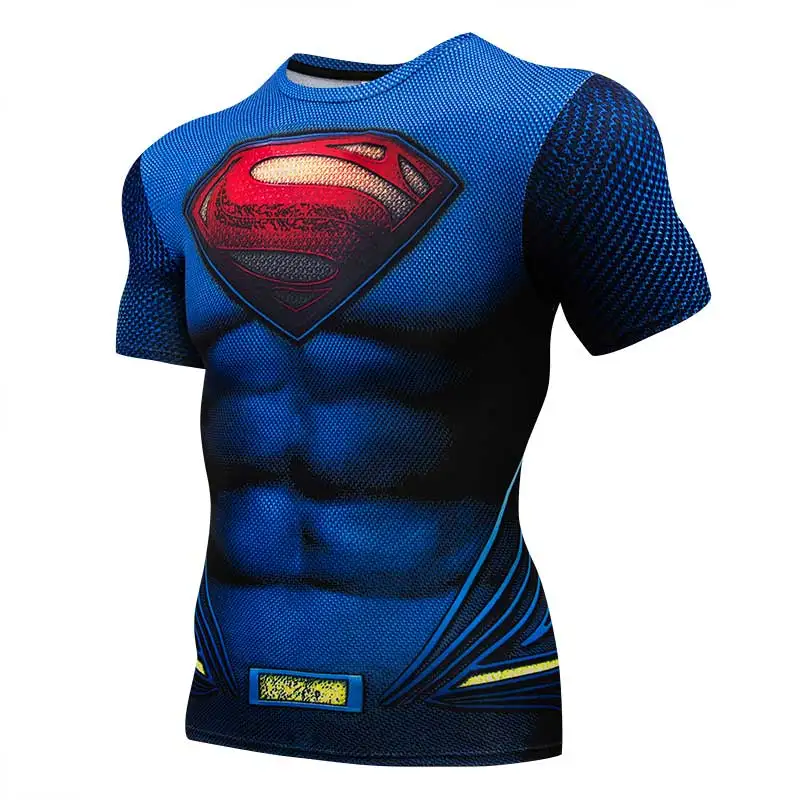 

Men Summer 3D T Shirt Fashion Short Sleeve Spiderman Superman Venom Captain America Batman Ironman T-Shirt Men Fitness Clothing