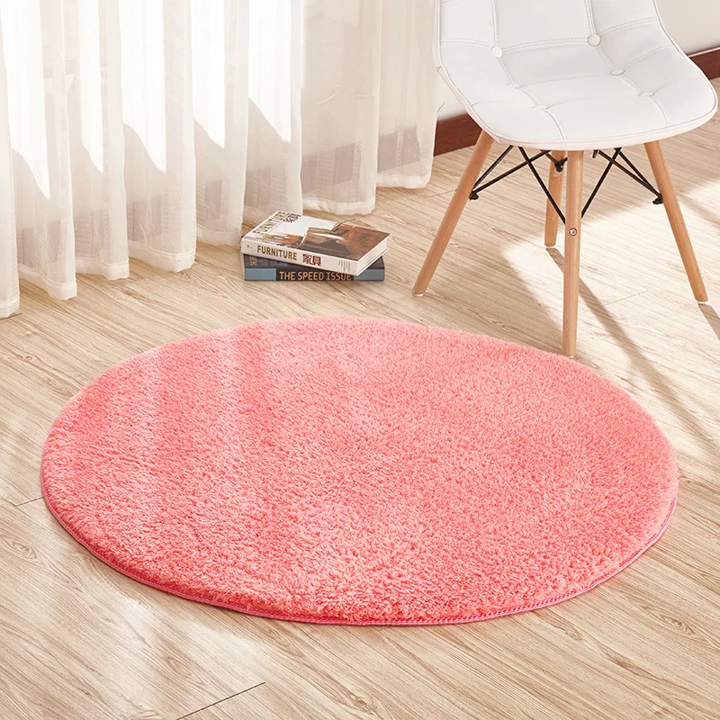Zeegle Plush Shaggy Round Carpet For Living Room Absorbent Floor Mat Anti-slip Bathroom Rug Kids Room Computer Chair Rug Zeegle Plush Shaggy Round Carpet For Living Room Absorbent Floor Mat Anti-slip Bathroom Rug Kids Room Computer Chair Rug