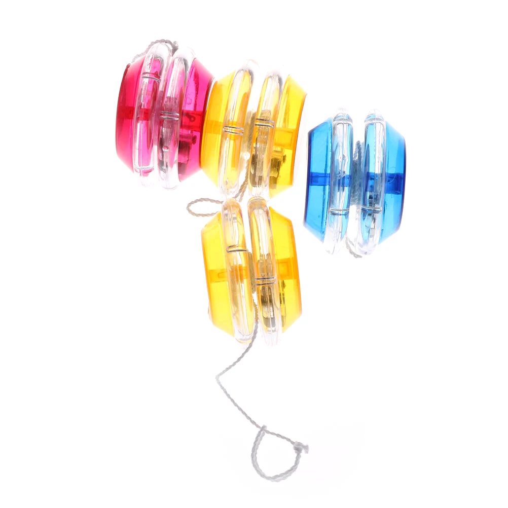 1 шт. пластиковый шар yoyo световой светодиодный мигающий легко носить с собой yoyo вечерние красочные йо-йо игрушки с вращающейся струной игрушки подарок для детей