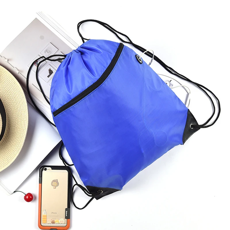 BalleenShiny полиэфирный рюкзак на шнурке, сумки для хранения, Тканевая обувь на молнии, органайзер для путешествий, спортивный мешок, сумки - Цвет: Blue