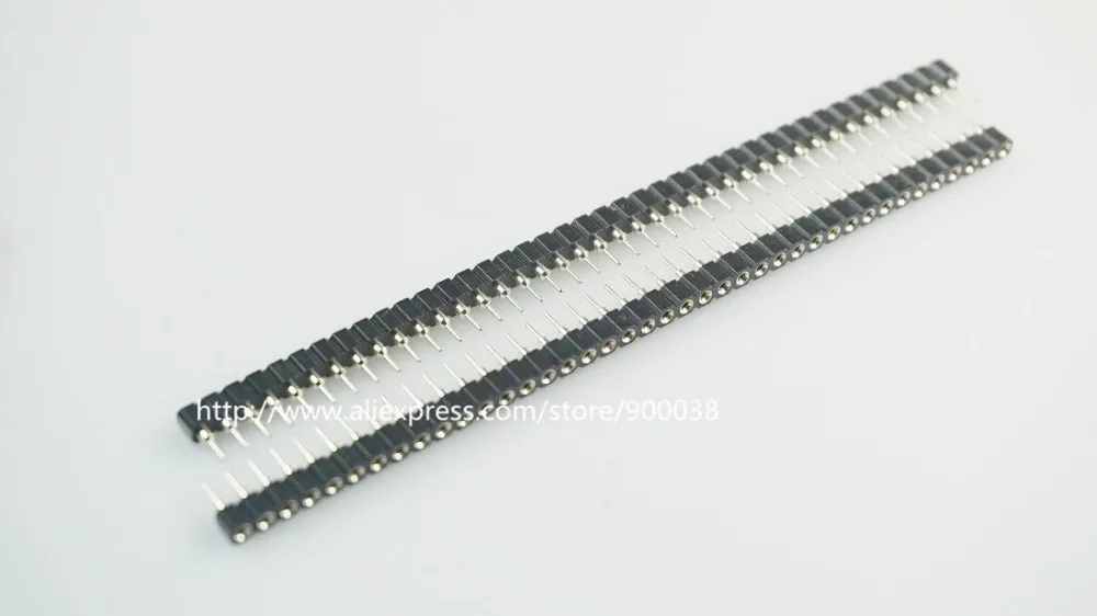 100Pcs Single Row 40Pin 2.54mm Round Female Pin Header