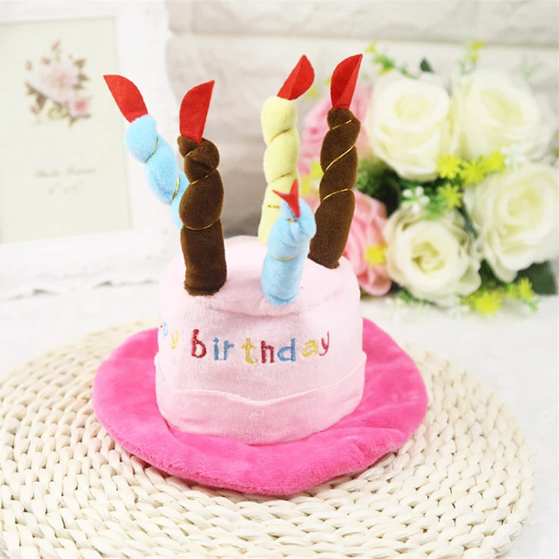 Шапки для домашние питомцы; собаки; кошки шапки ко дню рождения шляпа с свечи для торта дизайн костюм на день рождения головные уборы аксессуары домашних животных