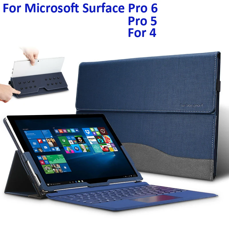 

New Design High Quality Tablet Case For Microsoft New Surface Pro 6 Pro5 Pro4 12.3" PU Leather Sleeve Cover Keyboard Cover Gift