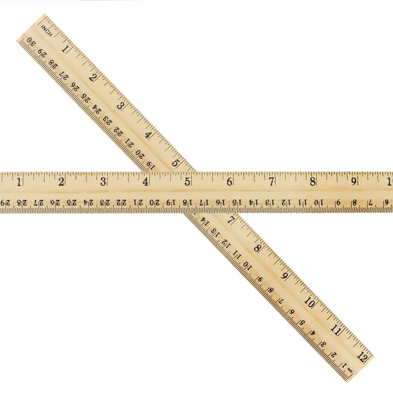 4PCS Ruler Set Sturdy Office Metal Ruler DIY Metal Ruler for Staff Kids Students