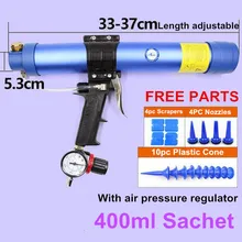 Пневматический шприц для герметизирующего шприца воздушный Саше диспенсер стеклянный адгезивный герметик воздушный аппликатор шприц пистолет 400 мл