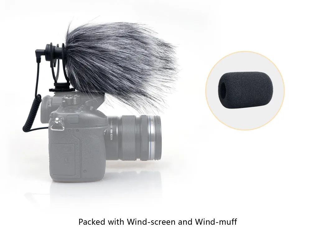 DF DIGITALFOTO мини-камера кардиоидный направленный видео микрофон с ударным креплением для смартфонов Iphone, samsung GoPro