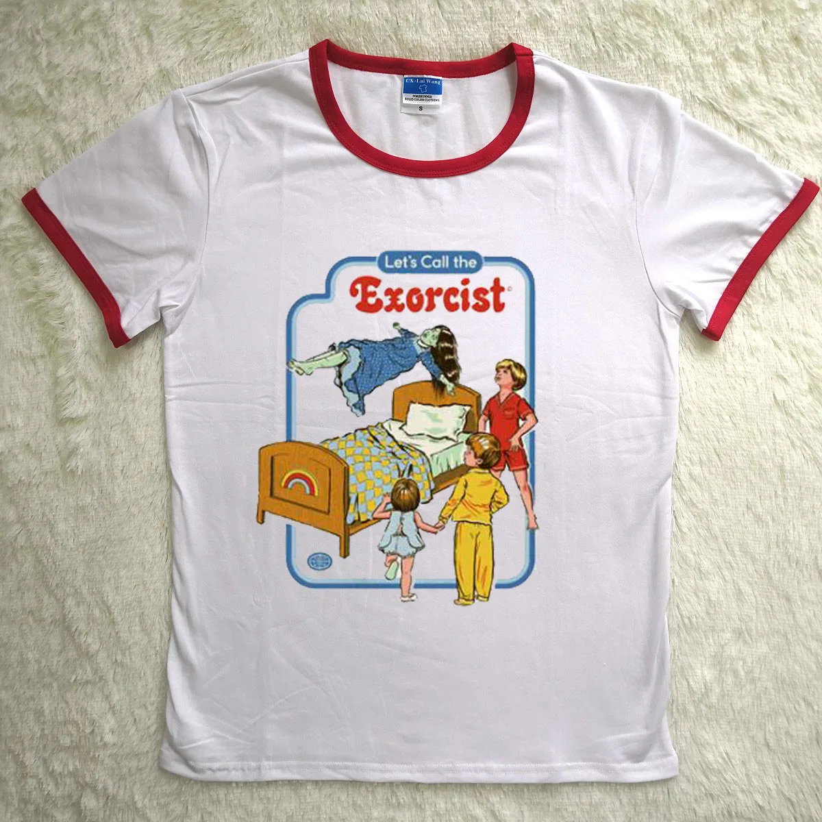 

2018 Funny Brand Summer New Men's Clothing Kid's Games Printed Short Sleeves Girl Evil Style T shirt Vintage 90s Casual Tops New