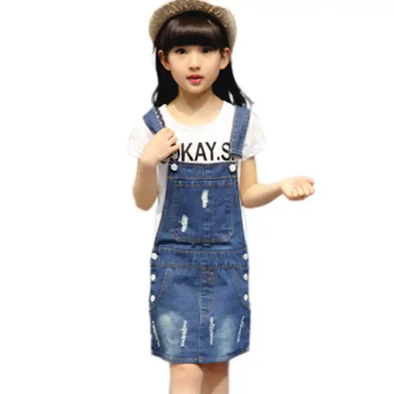 jean overall dress girls