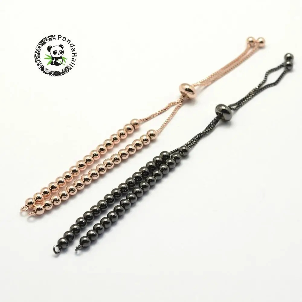 

10Strands Brass Chain Bracelet Making, Slide Extender Chain, Cadmium Free & Nickel Free & Lead Free, 5-1/8"(130mm)x1mm,
