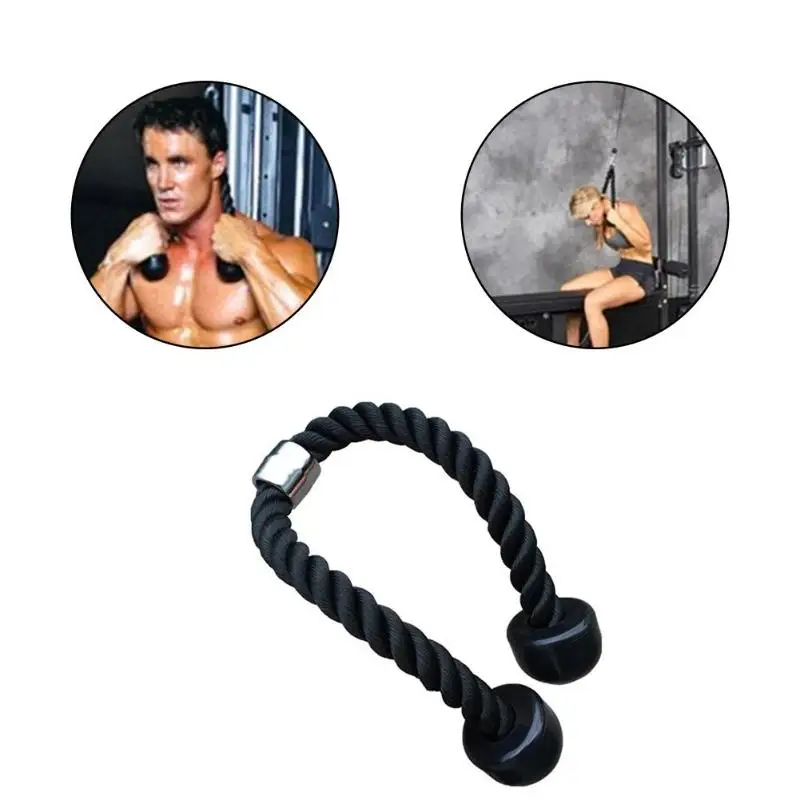 melhor 68 cm 2in Tricep Rope Multi Ginásio Empurrar Para Cima Puxar Para Baixo Cabo Cabo Acessório de Musculação Músculo Traning Equipamentos Desportivos de Fitness