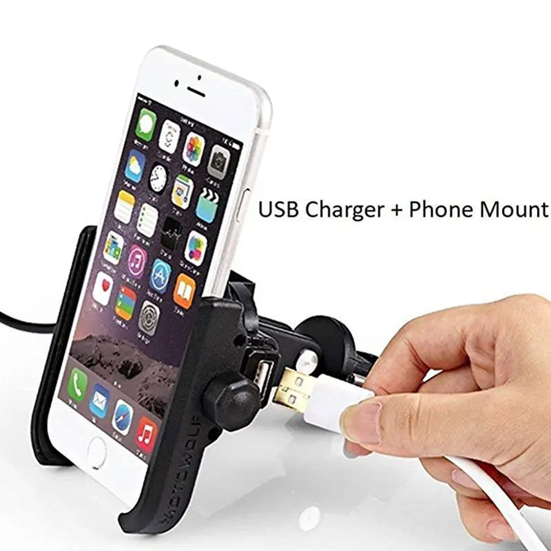 AHHROOU العالمي دراجة نارية من سبائك الألومنيوم حامل هاتف ل iPhoneX 8 7 6 دعم الهاتف موتو الوقوف ل USB شحن قوس AHHROOU العالمي دراجة نارية من سبائك الألومنيوم حامل هاتف ل iPhoneX 8 7 6 دعم الهاتف موتو الوقوف ل USB شحن قوس