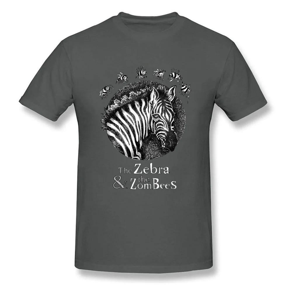 Summer Prevalent Man T-Shirt O Neck Short Sleeve 100% Cotton Fabric T Shirt Casual Tops T Shirt Top Quality Zombie Zebra and the ZomBeeS by dotsofpaint carbon
