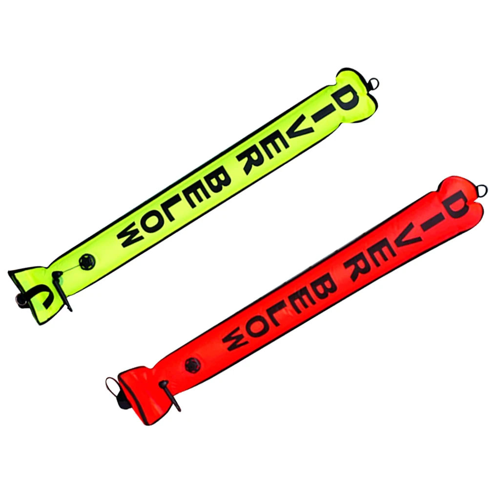 4FT 1.2m Inflatable Scuba Diving SMB Surface Marker Buoy Diver Below Signal Tube Float Sausage Underwater Snorkeling Accessories