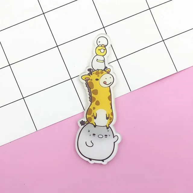 Мультфильм жираф кролик Кошка Собака брошь булавки акриловые значки с животными Женщины Мужчины Япония броши в стиле Харадзюку ювелирные изделия рюкзак аксессуары - Цвет: 2492Y