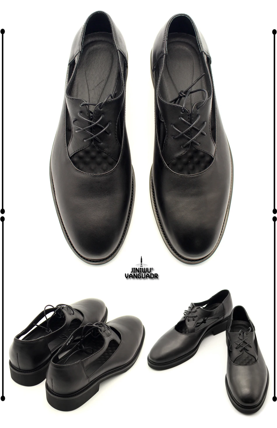2017 новое прибытие полые черные сандалии топ qaulity указал натуральная кожа квартиры для мужчин случайные кожаные ботинки дешевые цены размер