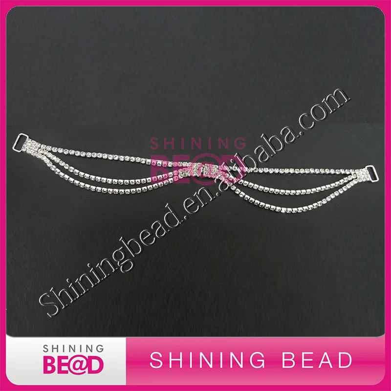 

high quality crystal clear bikini back connector,non-closed up chain,ss16,Free Shipping