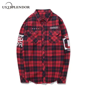 

2020 New Brand Spring Men Shirt Casual Plaid Long Sleeve Man Shirts Slim Hip Hop Men Streetwear Autumn Male Cotton Shirt YN10436