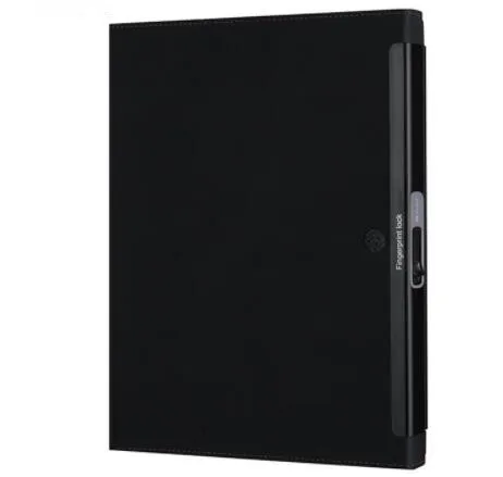 Записная книжка формата А5 с блокировкой отпечатков пальцев, 160 мА/ч аккумулятор, 90 дней в режиме ожидания, безопасная записная книжка с входом отпечатков пальцев - Цвет: black color PU