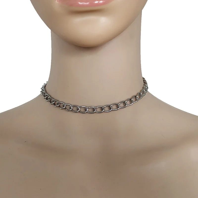 

Women Gothic Choker Hiphop Halskette Punk Statement Chain Necklace Ketting Kolye Jewelry Personalized Necklaces