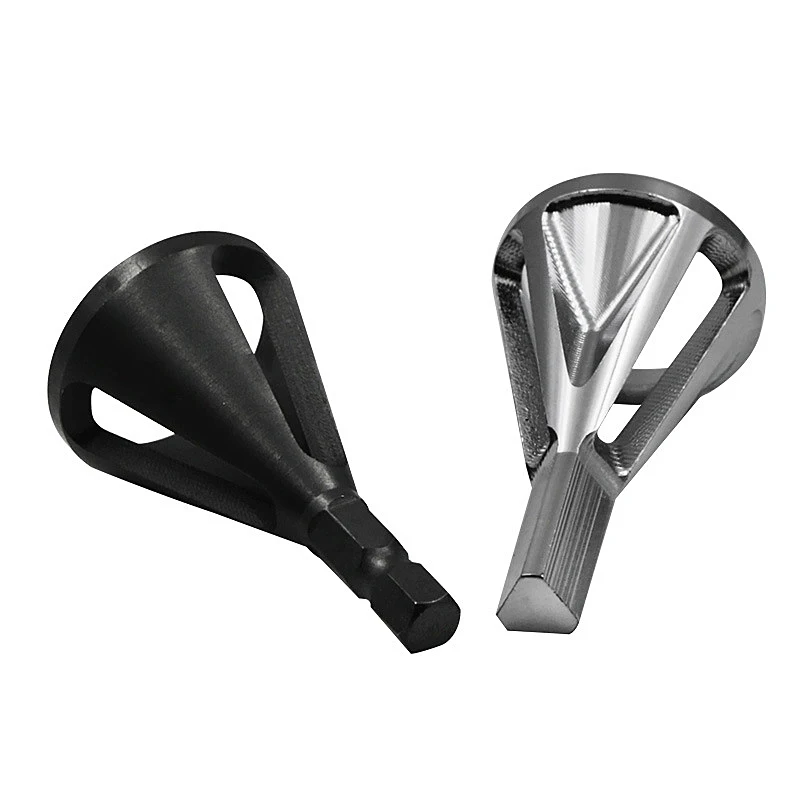 

Black Silver Hexagonal Handle Chamfer Tool Stainless Steel Remove Burr Tools for Drill Bit