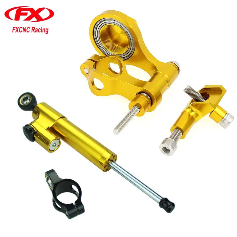 

For Yamaha YZF R6 2006 - 2015 14 13 CNC Motorcycle Stabilizer Damper Steering Mount Bracket Support Kit For YZF R1 2006 - 2012