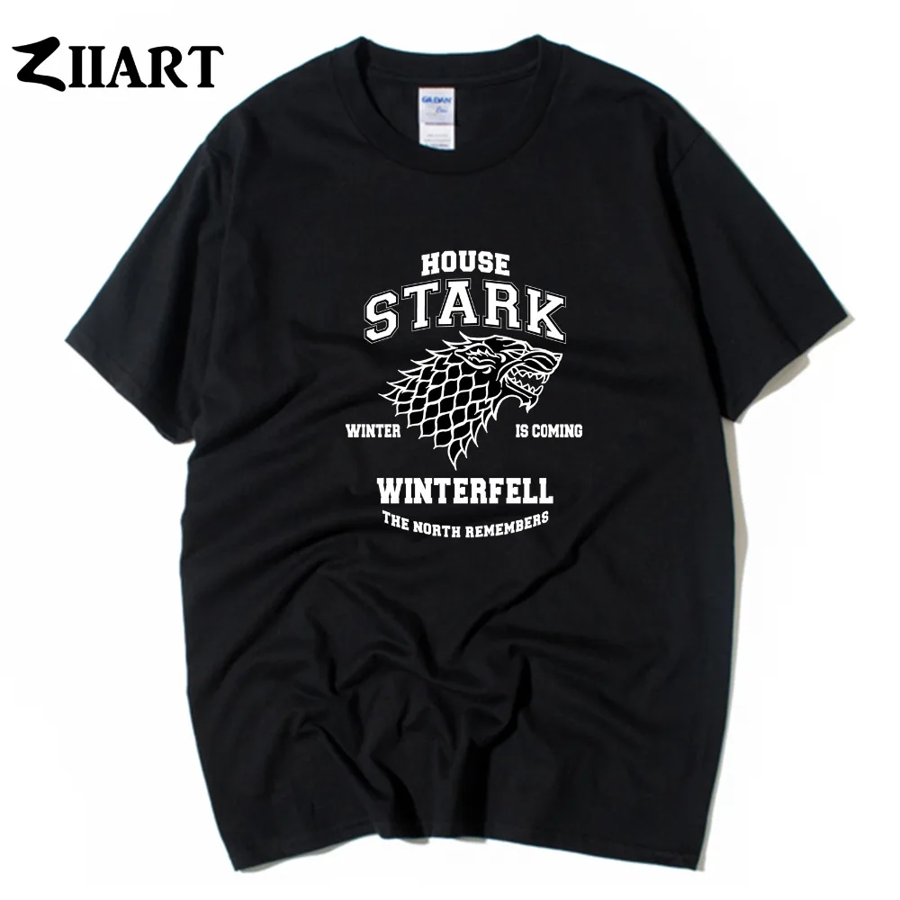 Зима приближается direwolf house STARK sigil волки winterfell the north помнит человек мальчик хлопок короткий рукав Футболка ZIIART