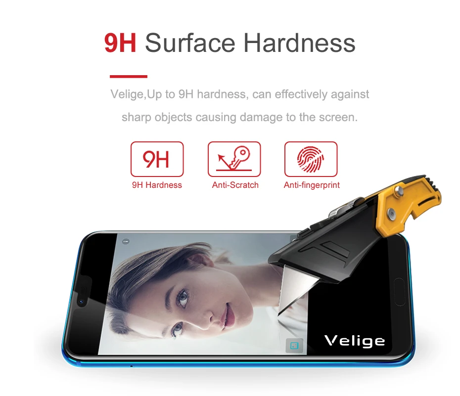 Velige 2.5D Full Cover Tempered Glass for Huawei Honor 10 Honor10 Screen Protector Ultra Thin HD Clarity Safety Glass Film (10)