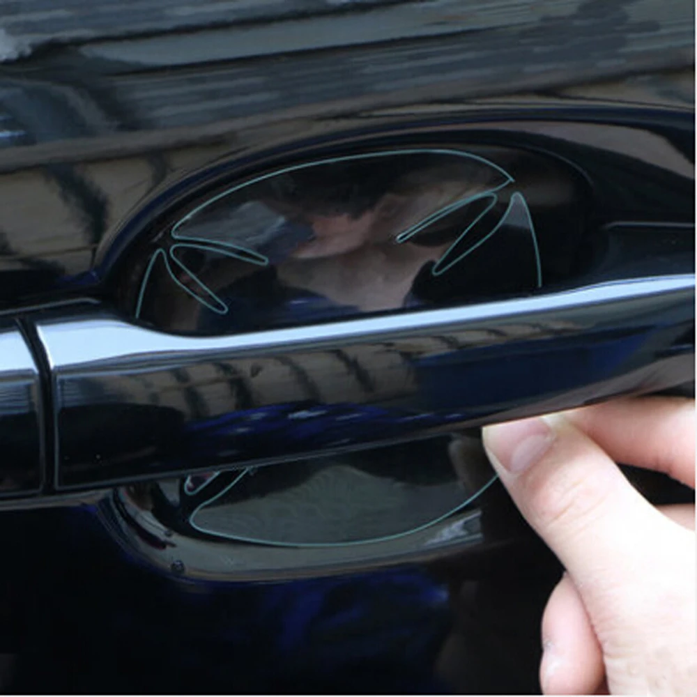 

16Pc/LOT 2019 New Car door handle stickers film for opel insignia skoda octavia a5 bmw f10 opel astra g audi a4 B5 B7 B8 fabia
